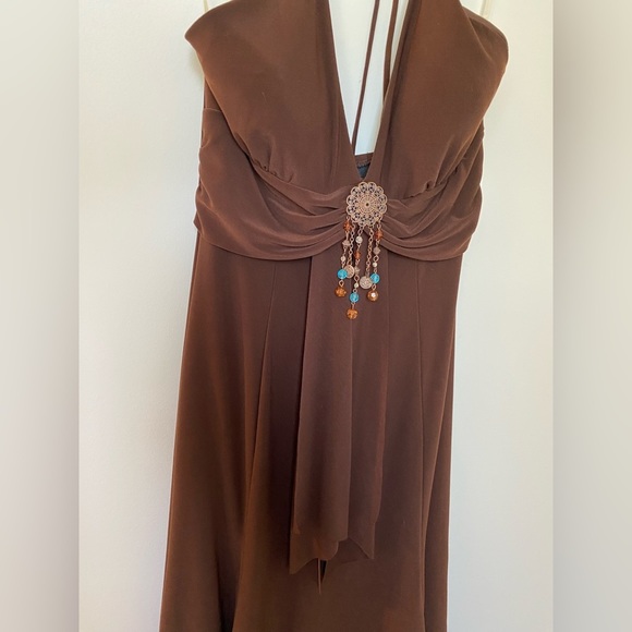 NWT Brown Boho Dress - Picture 8 of 9